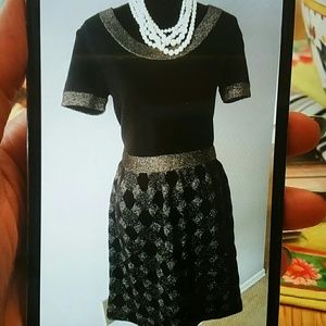 Kate Spade Shimmer Argyle Sweater Dress